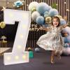 imprsv 3FT Marquee Numbers, Light Up Numbers for 7th 70th Birthday Decorations Anniversary Party Decor, Number 7 Light Up Number, Pre-Cut Foam Board Kit view 1
