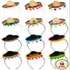 12 PCS Fabric Mini Mexican Hats with Ball Fringe - Fun Fiesta Cinco De Mayo Party Costume Decorations view 1