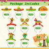 18 PCS Colorful Sombrero Party Hats, 9 Styles Mexican Cinco De Mayo Headbands for Women, Fiesta Costume Supplies view 3
