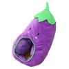 BEESUM 2023 Realistic Eggplant Hat Cap Plush Vegetable Dress Up Mask for Halloween Christmas Party Costume (Purple) view 2