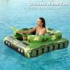 Jasonwell Inflatable Tank Swimming Pool Floaties with Water Cannon Gun Swim Floaty Rafts for Lake, Beach & Pool Party Toys for Boys, Girls, Kids & Adults- Green view 2