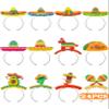 24 PCS Cinco De Mayo Party Supplies, 12 Styles Cinco de Mayo Hats, Colorful Pattern Mexican Cardboard Sombrero Hat for Women, Fiesta Cactus Maracas Accessories for Mexican Carnival Party Supplies view 1