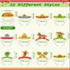 24 PCS Cinco De Mayo Party Supplies, 12 Styles Cinco de Mayo Hats, Colorful Pattern Mexican Cardboard Sombrero Hat for Women, Fiesta Cactus Maracas Accessories for Mexican Carnival Party Supplies view 2
