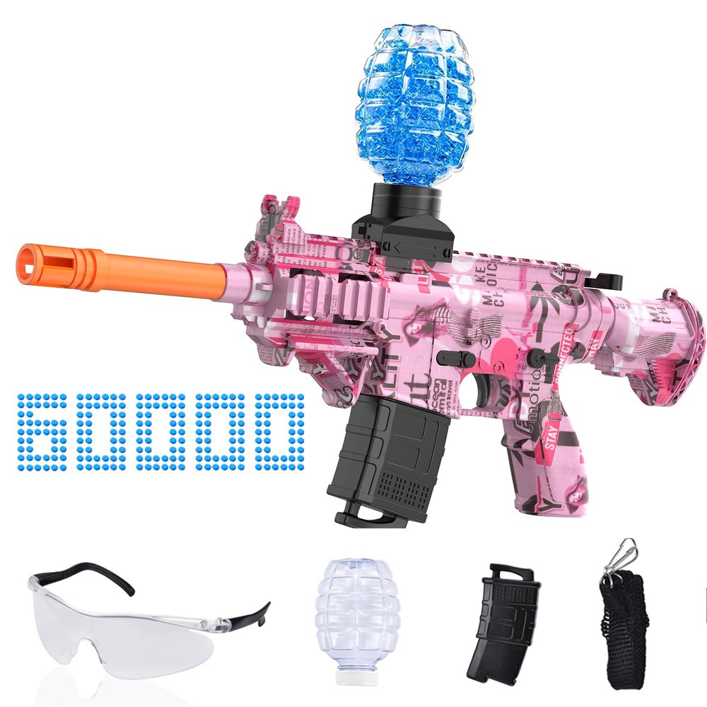 Electric Gel Ball Blaster Toys-Eco-Friendly Splatter Ball Blaster,Automatic Outdoor Games Toys for Activities Team GamePink