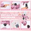 Electric Gel Ball Blaster Toys-Eco-Friendly Splatter Ball Blaster,Automatic Outdoor Games Toys for Activities Team GamePink view 3
