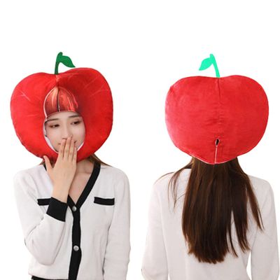 BEESUM 2023 Cute Cherry Hat Plush Fruit Dress Up Cap Mask for Halloween Christmas Party Costume