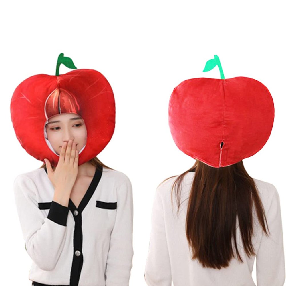 BEESUM 2023 Cute Cherry Hat Plush Fruit Dress Up Cap Mask for Halloween Christmas Party Costume