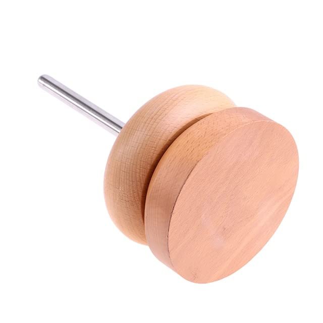1 Set Manual Wood Bead Spinner String Seed Beads Quickly Tool Bead String Loader - (Color: Brown)
