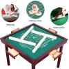 MJTABLE Wooden Mahjong Table, 35" Folding Square Card Tables, Wear-Resistant Nylon Desktop, Board Game Domino Table, Poker Cards, Mahjong, Board Games view 2