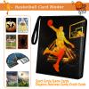 Basketball Cards Binder 900 Pockets, Trading Cards Holder Card Collectors Album,Trading Card Binder 9 Pocket with 50 Removable Sleeves for Basketball Card and Sports Card view 4