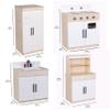 Childrens Factory Wooden 4-Piece Kitchen Set - Kids & Toddlers Pretend Fridge - Realistic Design & Feature - Pre-School Furniture for Classroom or Playroom - Assembly Required view 2