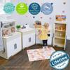 Childrens Factory Wooden 4-Piece Kitchen Set - Kids & Toddlers Pretend Fridge - Realistic Design & Feature - Pre-School Furniture for Classroom or Playroom - Assembly Required view 3