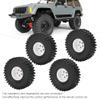 1/10 RC Tire, 4pcs 1 9in Edge Rubber Tire Skin, Inflatable Tire Upgrade Spare Parts Remote Tyre Car Model Tyre for Axial for SCX10 90047 for D90 D110 TF2 1/10 RC Crawler 120MM Hub Accessories(White) view 2