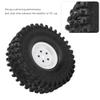 1/10 RC Tire, 4pcs 1 9in Edge Rubber Tire Skin, Inflatable Tire Upgrade Spare Parts Remote Tyre Car Model Tyre for Axial for SCX10 90047 for D90 D110 TF2 1/10 RC Crawler 120MM Hub Accessories(White) view 3