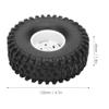 1/10 RC Tire, 4pcs 1 9in Edge Rubber Tire Skin, Inflatable Tire Upgrade Spare Parts Remote Tyre Car Model Tyre for Axial for SCX10 90047 for D90 D110 TF2 1/10 RC Crawler 120MM Hub Accessories(White) view 4