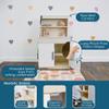 Childrens Factory Wooden Play Kitchen Hutch - Kids & Toddlers Pretend Fridge - Realistic Design & Feature - Pre-School Furniture for Classroom or Playroom- 24" W x 15" D x 44" H - Assembly Required view 4