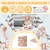 GOGOSO Bear Ball Pit Balls Shapes BPA Free Plastic Play Balls Crush Proof Kids Toddlers Baby Pastel Pelotas Toy Shaped Giant Friendship Bracelet, 2.15inch 100pcs, Brown Beige White view 2