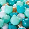 GOGOSO Bear Ball Pit Balls Shapes BPA Free Plastic Play Balls Crush Proof Kids Toddlers Baby Pastel Pelotas Toy Shaped Giant Friendship Bracelet, 2.15inch 100pcs, Green Brown White view 1