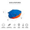 Big Joe Pool Petz Large Clam Animal Pool Toy Float, Clam Shape Mesh, Quick Draining Fabric, 2 feet view 2