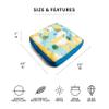 Big Joe Captain's Caddie No Inflation Needed Pool Float Drink Holder, Paintbrush Yellow Double Sided Mesh, Quick Draining Fabric, 2 feet view 2
