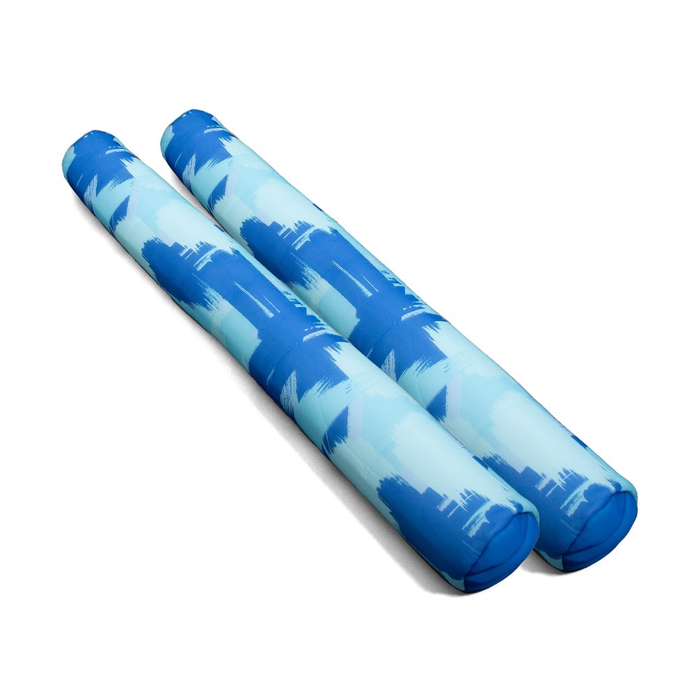 Big Joe Noodle 2 Pack No Inflation Needed Pool Floats, Paintbrush Blue Double Sided Mesh, Quick Draining Fabric, Jumbo 4 feet