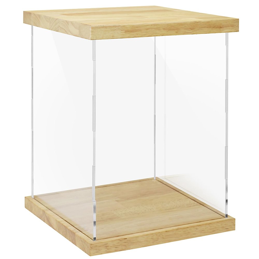 BenchPro Clear Acrylic Display Case for Trophy, Collectibles, Assemble Cube Display Box Stand Dust Proof Protection Showcase for Action Figures Toys. (1" Thick Wood, 17" H x 12" L x 12" D)