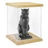 BenchPro Clear Acrylic Display Case for Trophy, Collectibles, Assemble Cube Display Box Stand Dust Proof Protection Showcase for Action Figures Toys. (1" Thick Wood, 17" H x 12" L x 12" D) view 2
