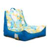Big Joe Captain's Float No Inflation Needed Pool Lounger with Drink Holder, Paintbrush Yellow Double Sided Mesh, Quick Draining Fabric, 3 feet view 1