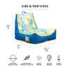 Big Joe Captain's Float No Inflation Needed Pool Lounger with Drink Holder, Paintbrush Yellow Double Sided Mesh, Quick Draining Fabric, 3 feet view 2