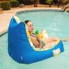 Big Joe Captain's Float No Inflation Needed Pool Lounger with Drink Holder, Paintbrush Yellow Double Sided Mesh, Quick Draining Fabric, 3 feet view 4