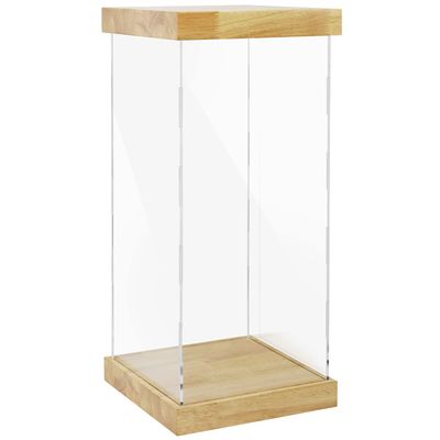 BenchPro Clear Acrylic Display Case for Trophy, Collectibles, Assemble Cube Display Box Stand Dust Proof Protection Showcase for Action Figures Toys. (1.75" Thick Wood, 27" H x 12" L x 12" D)