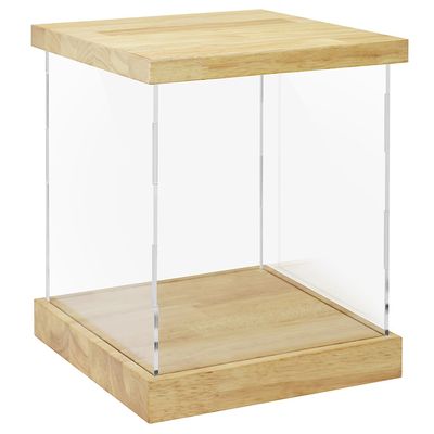 BenchPro Clear Acrylic Display Case for Trophy, Collectibles, Assemble Cube Display Box Stand Dust Proof Protection Showcase for Action Figures Toys. (1.75" & 1" Thick Wood, 14" H x 12" L x 12" D)
