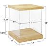 BenchPro Clear Acrylic Display Case for Trophy, Collectibles, Assemble Cube Display Box Stand Dust Proof Protection Showcase for Action Figures Toys. (1.75" & 1" Thick Wood, 14" H x 12" L x 12" D) view 3