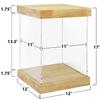 BenchPro Clear Acrylic Display Case for Trophy, Collectibles, Assemble Cube Display Box Stand Dust Proof Protection Showcase for Action Figures Toys. (1.75" Thick Wood, 17" H x 12" L x 12" D) view 3