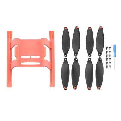 ABZEKH Drone Accessories Landing Gear for Fimi X8 Mini for Gimbal Protector Height Extended Leg Quick Release Feet Propeller for Fimi X8 Mini Drone Accessory (Color : Orange Props)