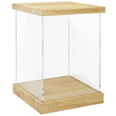 BenchPro Clear Acrylic Display Case for Trophy, Collectibles, Assemble Cube Display Box Stand Dust Proof Protection Showcase for Action Figures Toys. (1.75" & 1" Thick Wood, 17" H x 12" L x 12" D)