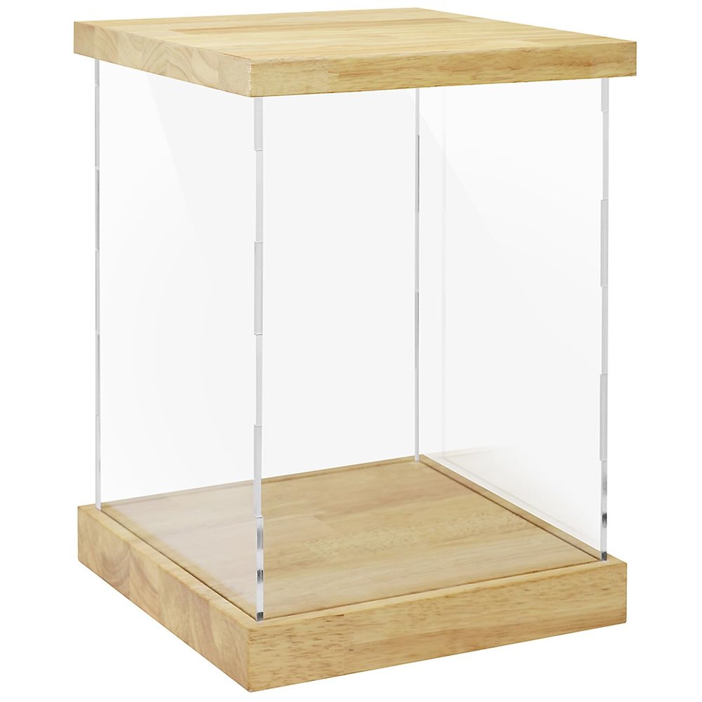BenchPro Clear Acrylic Display Case for Trophy, Collectibles, Assemble Cube Display Box Stand Dust Proof Protection Showcase for Action Figures Toys. (1.75" & 1" Thick Wood, 17" H x 12" L x 12" D)