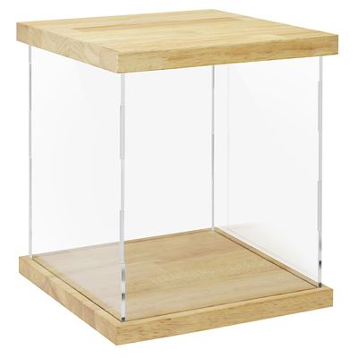 BenchPro Clear Acrylic Display Case for Trophy, Collectibles, Assemble Cube Display Box Stand Dust Proof Protection Showcase for Action Figures Toys. (1" Thick Wood, 14" H x 12" L x 12" D)