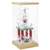 BenchPro Clear Acrylic Display Case for Trophy, Collectibles, Assemble Cube Display Box Stand Dust Proof Protection Showcase for Action Figures Toys. (1.75" & 1" Thick Wood, 27" H x 12" L x 12" D) view 2