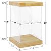 BenchPro Clear Acrylic Display Case for Trophy, Collectibles, Assemble Cube Display Box Stand Dust Proof Protection Showcase for Action Figures Toys. (1.75" Thick Wood, 20" H x 12" L x 12" D) view 3