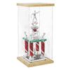 BenchPro Clear Acrylic Display Case for Trophy, Collectibles, Assemble Cube Display Box Stand Dust Proof Protection Showcase for Action Figures Toys. (1" Thick Wood, 27" H x 12" L x 12" D) view 2