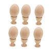 Ciieeo 1set Unfinished Wooden Eggs Decorating Kit Paintable for Creative Crafts Smooth for Easy Painting for Home Office Decoration view 1