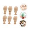 Ciieeo 1set Unfinished Wooden Eggs Decorating Kit Paintable for Creative Crafts Smooth for Easy Painting for Home Office Decoration view 2