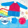 12Pcs Kids Art Smocks Toddler Smocks Waterproof Smock for Kids Painting Colorful Children Aprons Artist Painting Smock Long Sleeves With 3 Roomy Pockets for Children Paint Supplies, Age 3-7 Years view 2