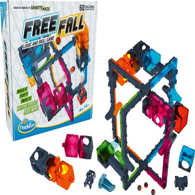 ThinkFun Freefall - Logic-Based Marble Maze Game | Skill Enhancing | Fun for Kids, Teens, Adults | Mind-Stimulating Puzzles | Single or Multiplayer
