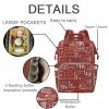 M YESCUSTOM Custom Name Diaper Bag Backpack Personalized Waterproof Large Capacity Travel Daypack Nursing with Multi Letter Text view 2