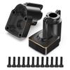 COOWOO Rear Portal Axle Housing Upgrade Part Set for UTB18 1/18 RC Crawler Car - Made of Brass, High Precision CNC Machined, Durable Upgrade Black view 2
