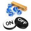 GSE Games & Sports Expert Instant Casino Craps Game Set, Including 5-Pack 19mm Casino Dice, 3" Craps ON/Off Poker Button for Craps Games, Family Game Night view 1
