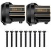 COOWOO Brass Front Rear Axle Diff Covers Black Coating Diff Cover for TRX4M 1/18 Crawler Car Upgrade Parts,2PCS Black view 1