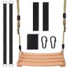 Classic Wooden Tree Swing Seat,Outdoor Tree Swing for Adults and Kids,Wooden Swing Seat with Strong Rope,Indoor/Outdoor Swing Seat for Garden, Patio, or Front Porch view 1